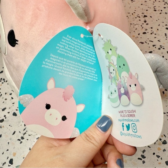 NEW Squishmallows Pandora Pink Pegasus Dream Squad Plush Toy Sz 12” - Picture 4 of 8